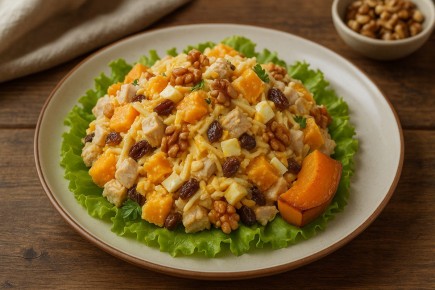 Салат для душевных встреч: нежная тыква и сливочная заправка