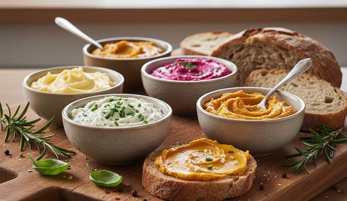 Вкусные идеи для быстрого завтрака: масла с ароматом трав и ягод