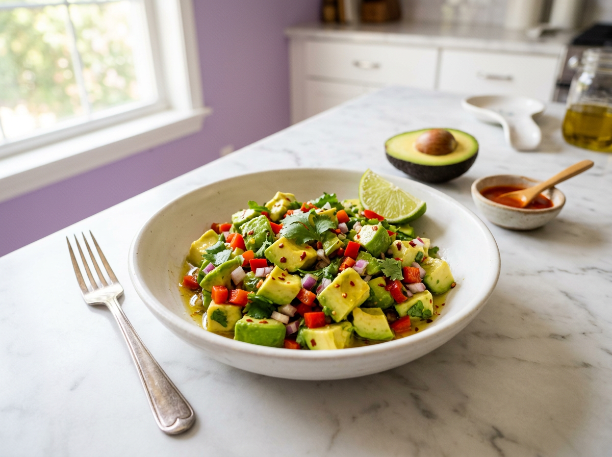 Летний салат с авокадо: быстро, просто и полезно