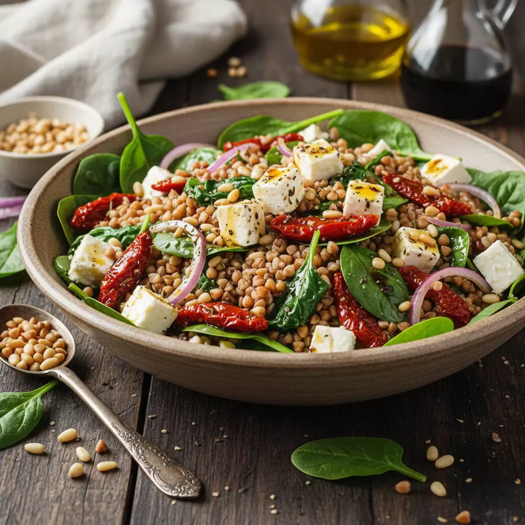 Согревающий салат с гречкой и фетой: легкий и питательный рецепт